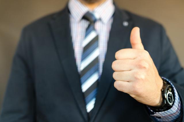 man giving a thumbs up