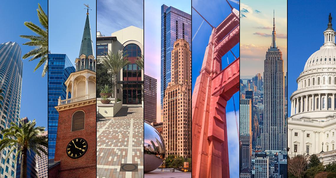 composite image of lots of buildings