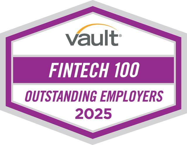 Vault Fintech 100 outstanding employers seal