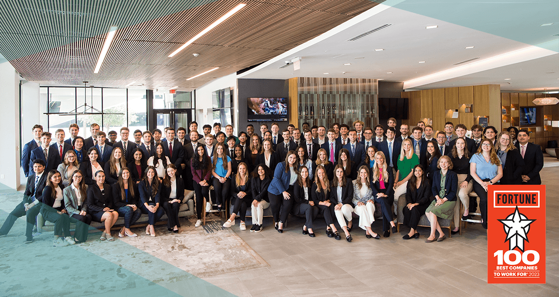 Ryan employees posing for a group shot